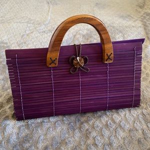 Bamboo/Wood Slatted Purse